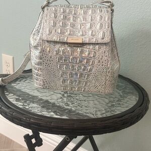 Brahmin Margo Melbourne Authenic Crocodil Embossed Crossbody